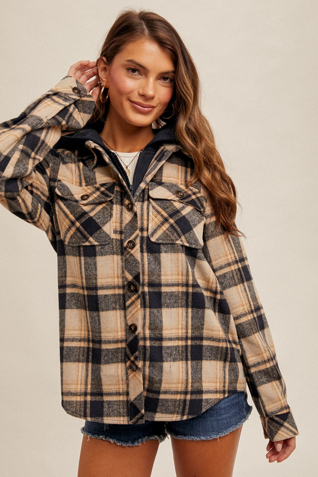 Cozy Flannel Hooded Jacket