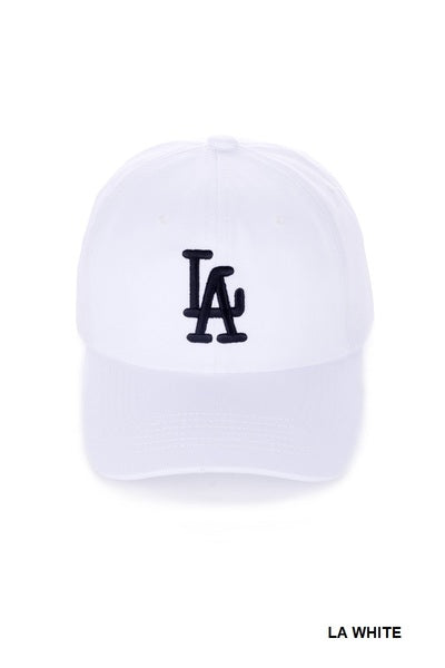 White LA Logo Ballcap