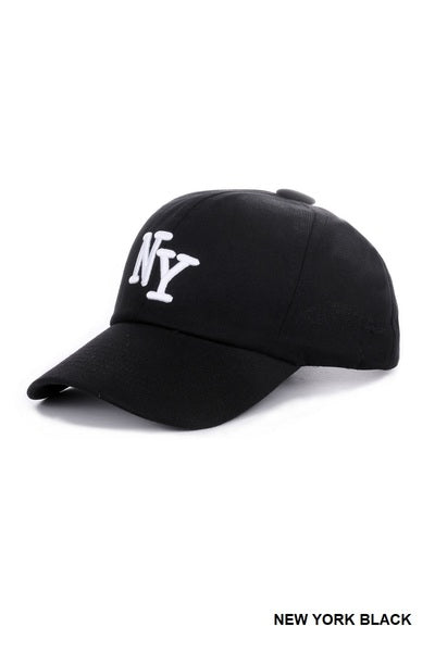 Black New York Baseball Cap