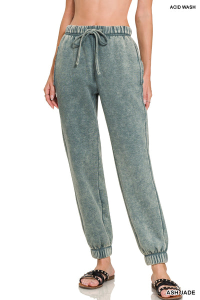 Acid Wash Fleece Pants